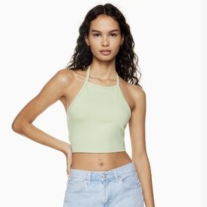 Aritzia sun-deh Aubrey halter top xs green